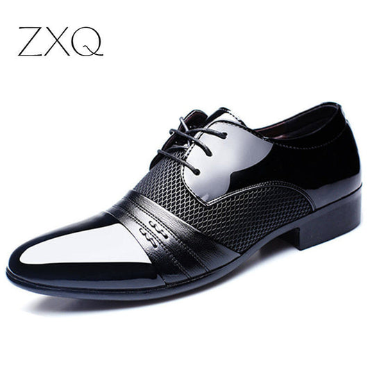 Luxury Men's Flats  Patent Leather Classic Oxford Shoes For Men